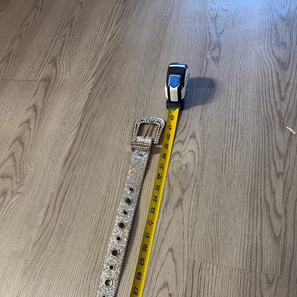 Silver Rhinestone Embellished Belt - Picture 7 of 7